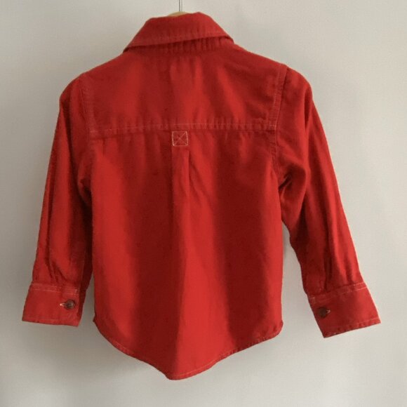 Old Navy Red Long-Sleeve Button-Down Shirt size 3T - Picture 8 of 11